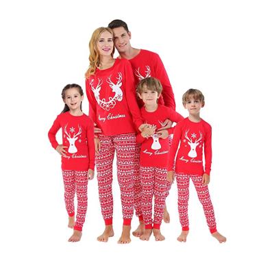 China Breathable Custom Family Matching Pajamas Sets Boys Girls Deer Snow Kids Pajamas Family Christmas Pajamas for sale