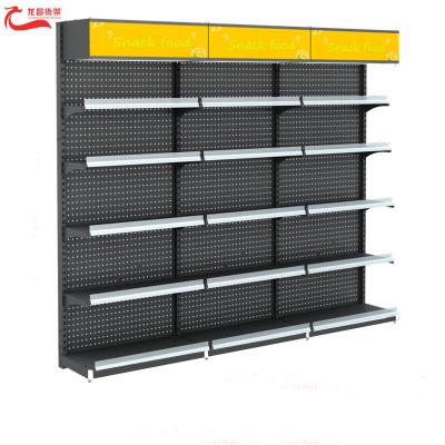 China Good Price Single Sided Supermarket Metal Shelf Display Rack Rack Take Off Store Shelves With Board Shelves for sale