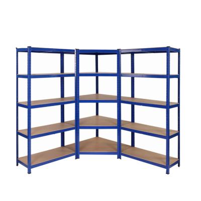 China Classic Heavy Duty 5 Tier Garage Metal Workbench Shelving Boltless Vintage Shelving Unit for sale