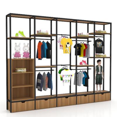 China Single Face Showcase LC Baby Clothing Store Display Rack Side Cabinet Products Showcase for sale