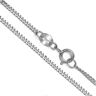 China CLASSIC Popular 1mm 1.2mm Silver Side Cuban Chain Gold Plated Rhodium Plated Rose Gold Plated for sale