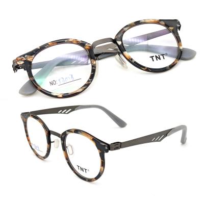 China Fashionable High Quality Women Optical Frame TR90 Stainless Steel Optical Frame for sale