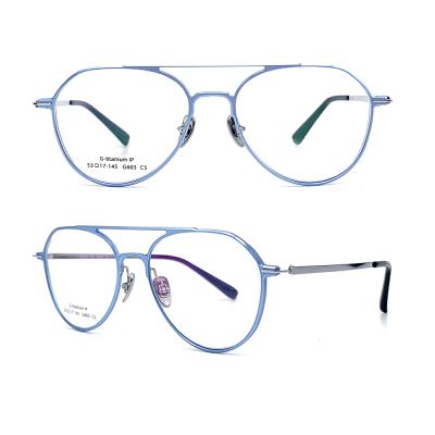 China Fashionable Metal Stainless Steel Round Optical Frame Blue Light Eyewear for sale