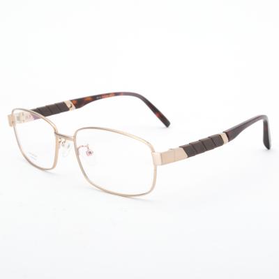 China Anti-scratch Optical Frame Metal Eyeglasses Men Gunmetal Titanium Frame Protruded for sale