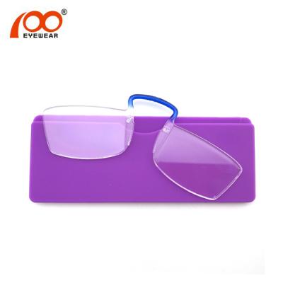 China Mini Thin Reading Glasses Pocket Reading Glasses Rimless Reading Glasses for sale