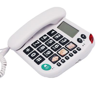 China Wall Mountable/Table Top Big Button B600 2021 Best Selling Fancy Home Phone Attached Telephone Set With Emergency And Braille For Elders People for sale