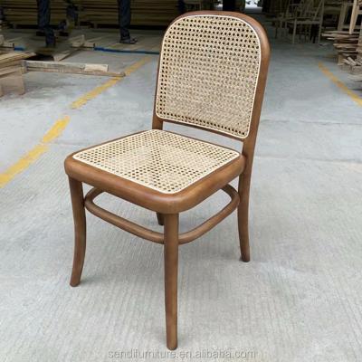 China Modern Rattan Restaurant Solid Wood Stylish Restaurant Dining Chair for sale