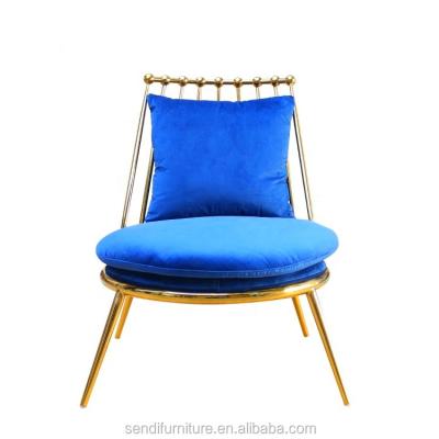 China 2023 Most Popular Stainless Steel Frame Gold Chair Modern Living Room for sale