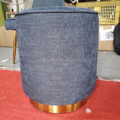 China Modern Stool Confortable Fabric Pouf Solid Wood Pouf Stool for sale