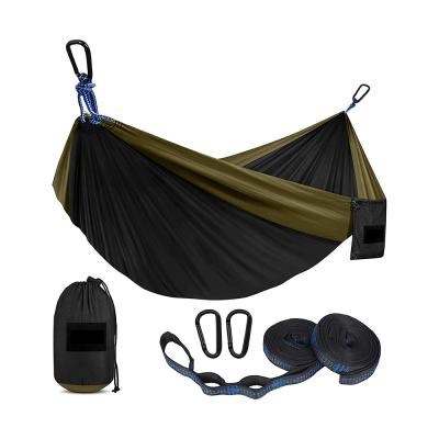 China 210T Portable Nylon Custom Logo 2 People Printing Outdoor Portable Camping Hammock for sale