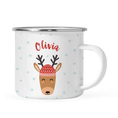 China Sustainable Wholesale Diswash Sublimation Logo Enamel Safe Vintage Customized Coffee Mug for sale