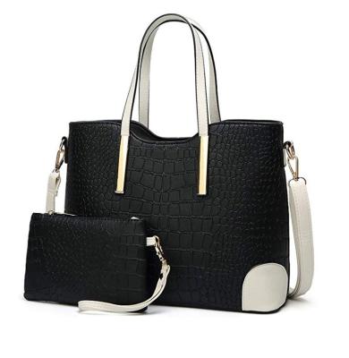 China Fashion Handbags 2Pieces Women's High Quality Tote Bags Sets Ladies Handbags for sale