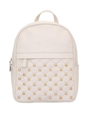 China Lady Fashion Travel Backpack PU Rivet Leather Backpack For Women for sale