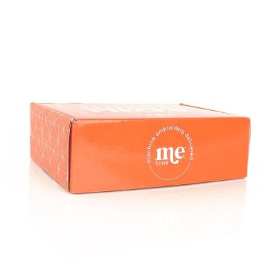 China Custom High Quality Recycled Logo Gift Shipping Cardboard Folding Corrugated Paper Delivery Materials Self-assemble Cardboard Apparel Shoe Package Box for sale