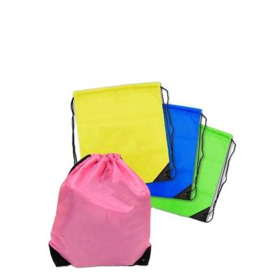 China Custom Gift 210D 420D Polyester Promotional Drawstring Bag , 190T Nylon Small Basketball Drawstring Bag for sale