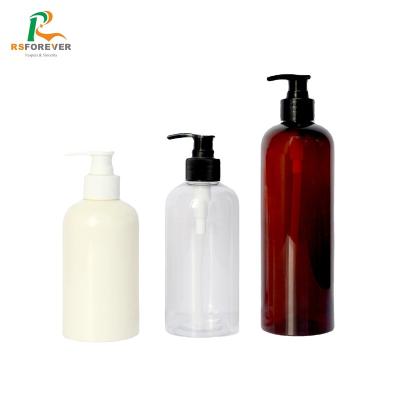 China Wholesale 250ml 300ml 500ml Cosmetic Empty Press Pump Shampoo Bottle Cosmetic Round Plastic Bottle for sale