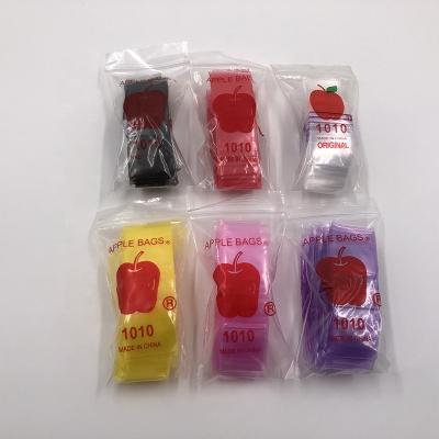 China Recyclable Hot Seal Small Package Mini Reusable LDPE Plastic Apple Ziplock Bag for sale