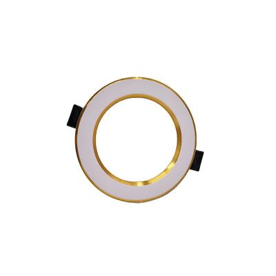 China Hot Selling Customized Modern 3w5w12w Indoor Gold Frame Ceiling Embedded Warm White LED Light Downlight for sale