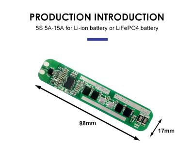 China power tools sample lipo battery bms 5s 10a protection circuit module for lifepo4 18650 battery bms board for sale