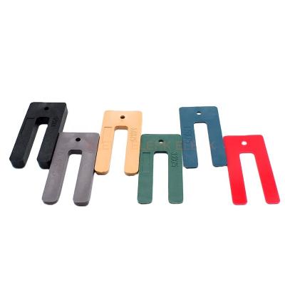 China WINDOW PACKER FRAME HORSESHOE PACKERS Safe 6.4mm x 75mm x 35mm Green Plastic Horseshoe Packing Wedge for sale