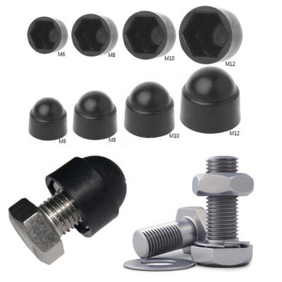 China Protective Cover Caps 33Mm Nut Dome Protection 1/4 Nylon Plastic Cap Head Bolts Plastic Bolt Caps for sale