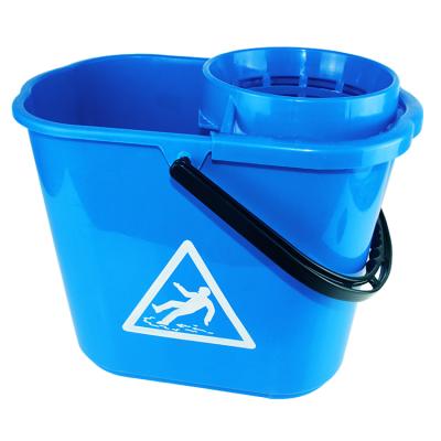 China Sustainable 14L Mop Bucket Clean Water Bucket Single Floor Bucket Cleaning Square for sale