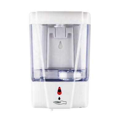 China Automatic Liquid Soap Dispenser Alcohol Hands White Card Sanitizer Dispenser 700ml Sensor Liquid Soap Touchless Hand Sanitizer Dispenser With Plug Hole for sale