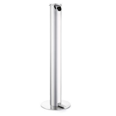 China Touchless Foot Pedal Controlled 304 Stainless Steel Floor Stand Foot Pedal Touch Free Alcohol Sanitizer Soap Dispenser for sale