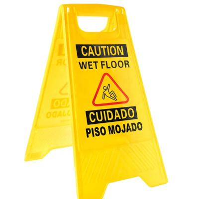 China Durable High Quality Yellow A-frame 680g Precaution Floor Sign Wet Workplace Caution Signs Board Caution Floor Wet Warning Sign for sale