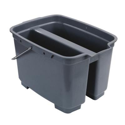 China 2 Compartment 18L Sustainable Cleaning Bucket For Hotel Double Room Cleaning Tools Plastic Household Other Car Cleaning Tools for sale