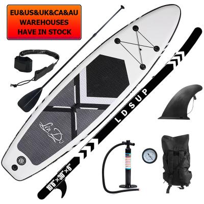 China Water Sports Products US UK EU Warehouse Drop Shipping Inflatable Paddle Board SUP Rack Up Paddle Board Wholesale Surf Set for sale