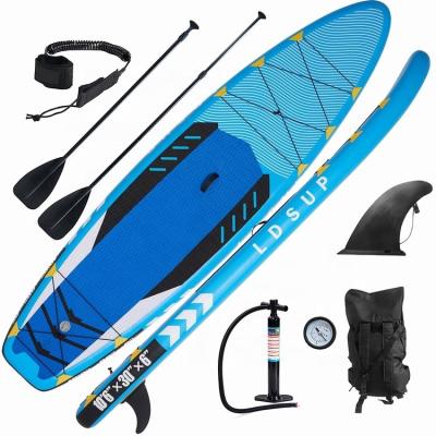 China Blue water sports products inflat sup yoga board 320 cm inflatable paddle board isup sup board 10 6 for sale