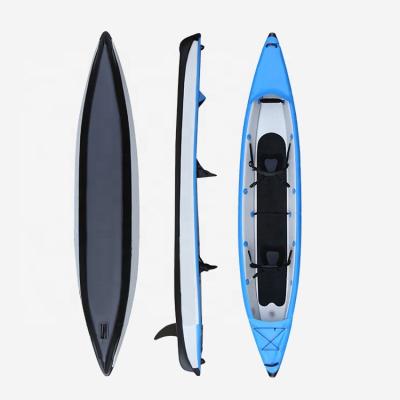 China Lightweight Custom Inflatable Canoe Kayak Rigid Inflatable Water Banana Boat Fishing Boat Rowing Boats 2 Person Rigid Inflatable Banana Boat for sale