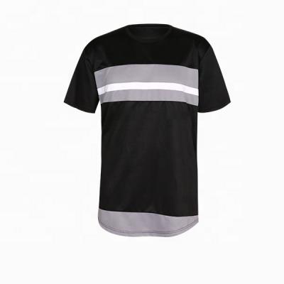 China Factory Cheap Fashion Breathable Black Round Neck Sports Short Sleeve Polyester Mens Clothes T Shirt for sale