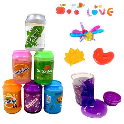 China Educational Crystal Soda Slime Putty Cute Blowing Toy Boxes Jelly Bubbles Slime DIY Colors Soft Transparent Magic Clay for sale