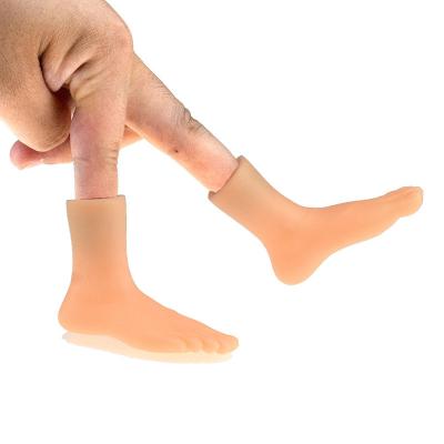 China Soft Toy Toe Puppet Mini Toe Foot Funny Hand Puppet For Game for sale