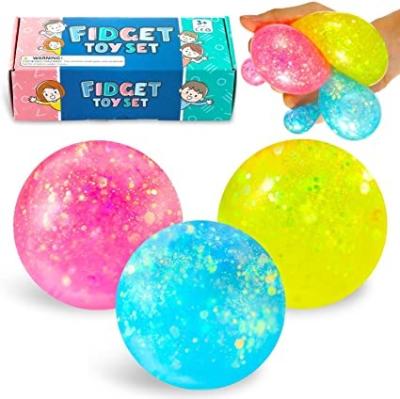 China Soft Toy Mini Glitter Sensory Fidget Stress Relief Balls for sale