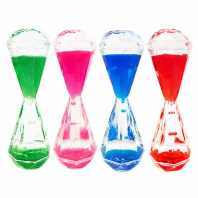 China Minimalist Diamond Shaped Liquid Timer For Stirring Person Toy for sale