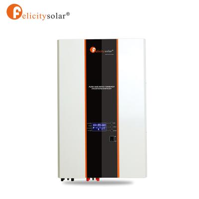 China Felicity Solar Inverter 10KVA 48V 220V OFF-GRID Low Frequency Pure Sine Wave Inverter Built in Charger 598*224*188mm for sale