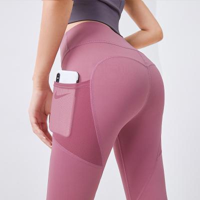 China Breathable Fitness Fishing Pants Running Women Tight-fitting Hip-lifting Foot Yoga Pants High Waist ElasticPants Small for sale