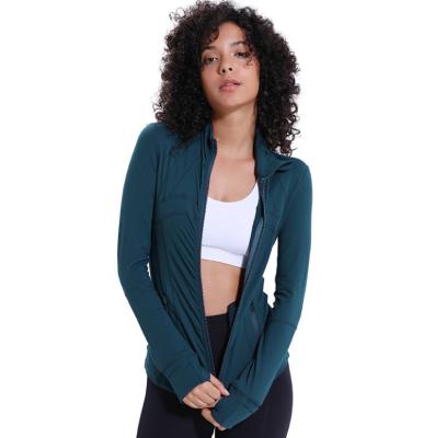 China 2020 Autumn Winter New Yoga Sport Coat Zipper Stretch Coat Women's Breathable Yoga Jacket Yoga Female Nylon Running Long Sleeve Upper Long Sleeve for sale