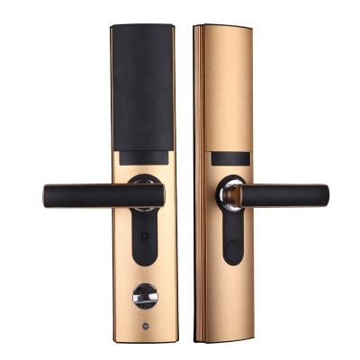 China Anti-peep Code Modern Design WiFi App Door Lock Smart Biometric Fingerprint Door Handle Keyless Digital Lock for sale