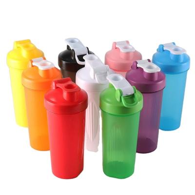 China Sustainable BPA Free Gym Sports Ball Best Joy Bottle Plastic Shaker With Metal Shaker Cup for sale