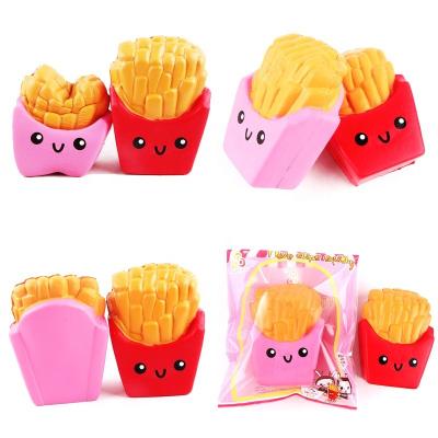 China Kitchen Toy Wholesale Products China Slow Kawaii Food Cute Rising French Fries Squishy Shape for sale