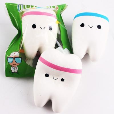 China New Squishies Promotional Slow Rising Toy CHUFENG Teeth Key Chain Anti Stress Squishies for sale