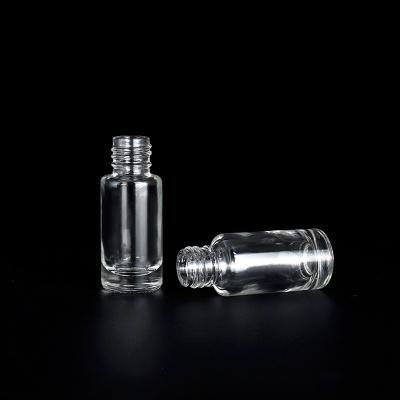 China Free Sample 5ML Cosmetic Luxury High Quality Clear Round Screw Top Empty Packing Glass Bottle For Nail Gel Polish for sale