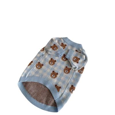 China Viable Best Quality Viable Sweaters For Small Dogs Little Bear Print Chihuahua Clothes Cute Korean Style Corgi Clothing Dogs Cats Costumes for sale