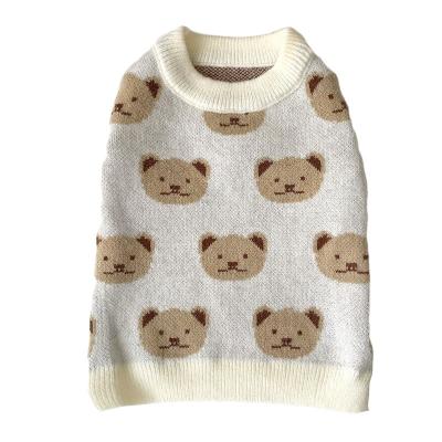 China Viable Viable Dog Sweaters For Dogs 2020 Little Bear Print Chihuahua Clothes Cute Korean Style Corgi Clothing Dogs Cats Costumes for sale