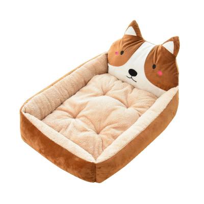 China Cute Travel Cartoon Design Winter Pet Stuffed Plush Soft And Comfortable Cat Nest for sale