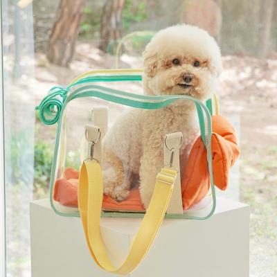 China Wholesale Fashion Transparent Breathable Carry Dog Cat Bags Light Travel Pet Candy Portable Durable Bag for sale